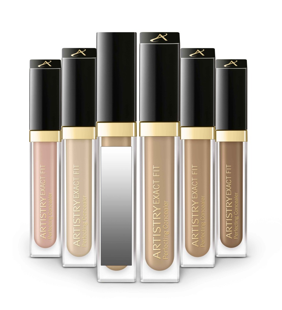 The new ARTISTRY EXACT FIT™ Longwearing Concealer multi-tasking formula mimics the look of real skin,camouflaging and brightening for long-lasting natural