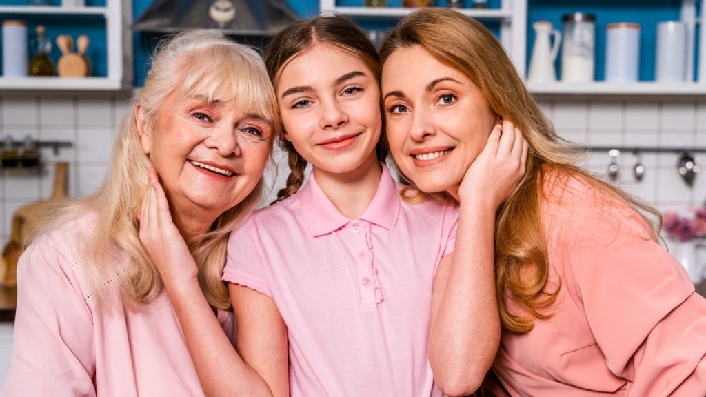 daughter, mother, grandmother